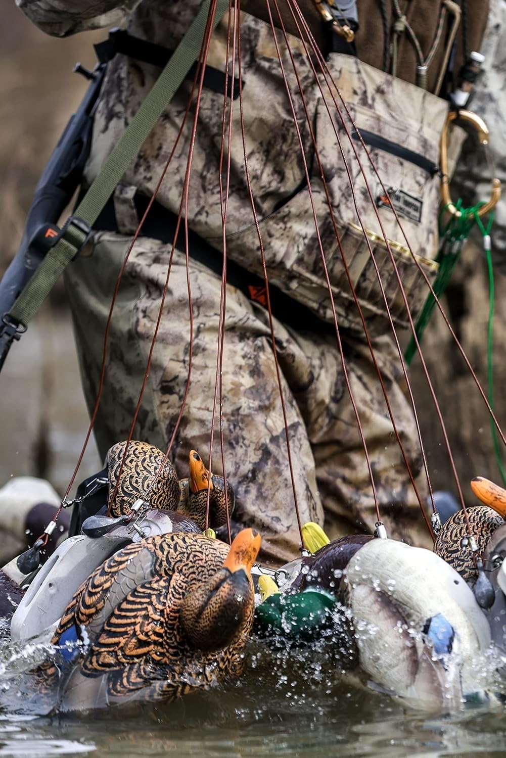 6ft Heavy-Duty Duck Decoy Rig with Reliable Carabiner – Ideal for Goose Hunting