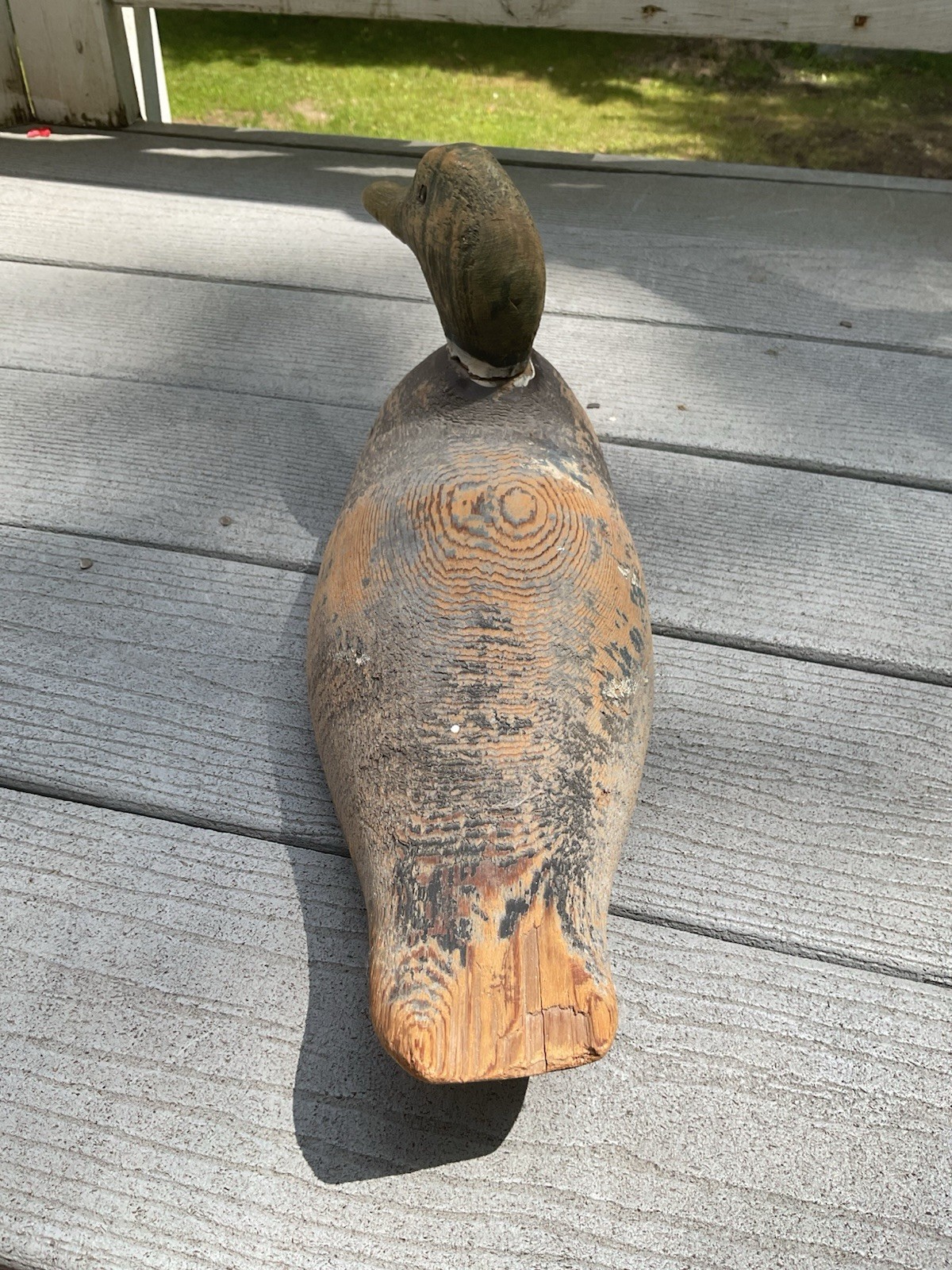 Vintage VICTOR Mallard Wood Duck W/ Glass Eyes Cottage/Country Core