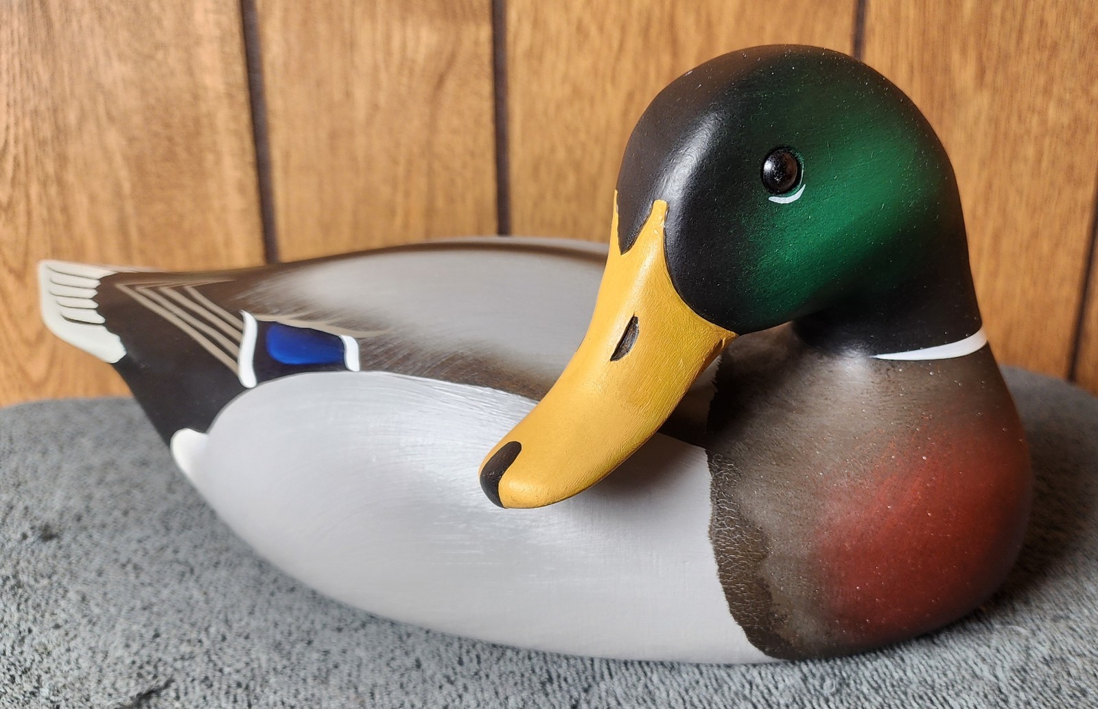 Bill Schauber Mallard Duck Decoy Signed 2003 Bird Chesapeake Bay VTG Maryland