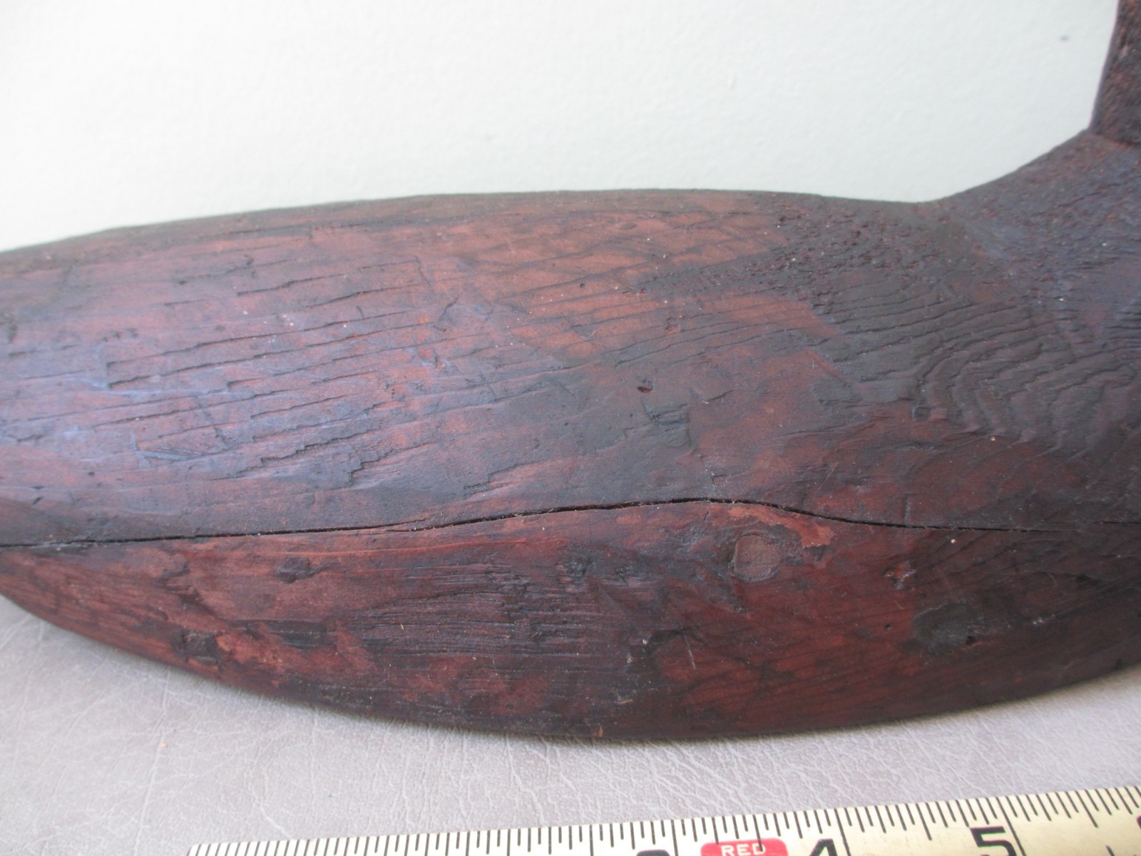 Antique MAINE Primitive Wood Duck Decoy Hand Carved Folk Art Working Bird