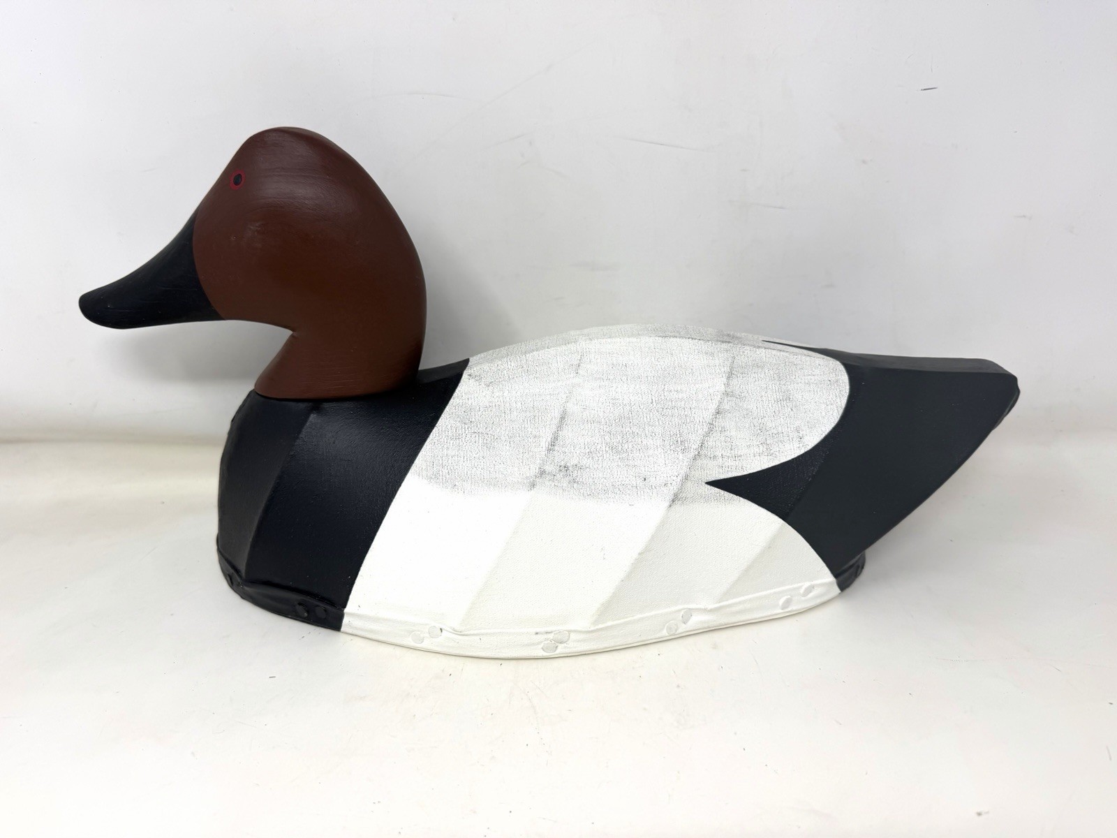CANVASBACK DECOY WILLIAM MOSELEY NORTH CAROLINA DECOY CANVAS OVER WIRE FRAME