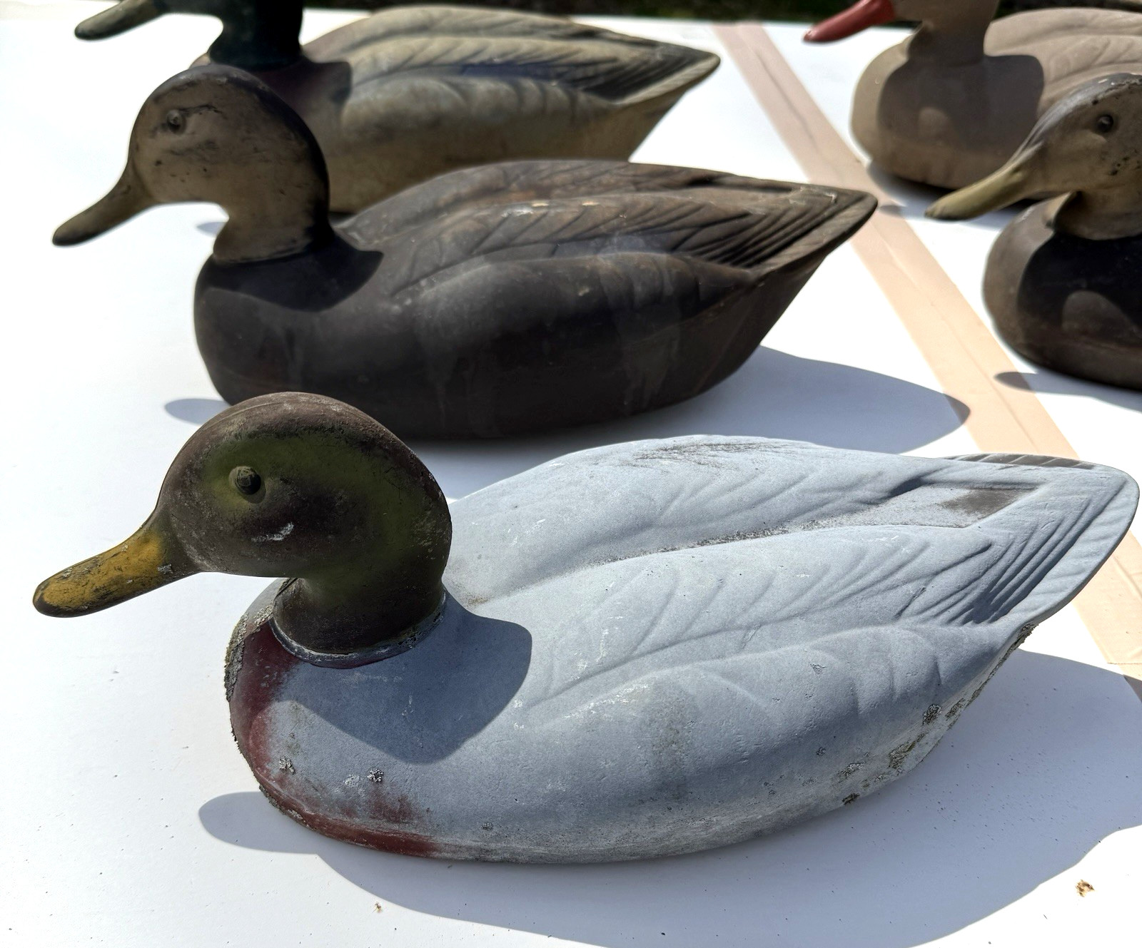 Lot of 6 Vintage Herters Inc Duck Decoys 1960 Durlon & Tenite Waseca Minn USA