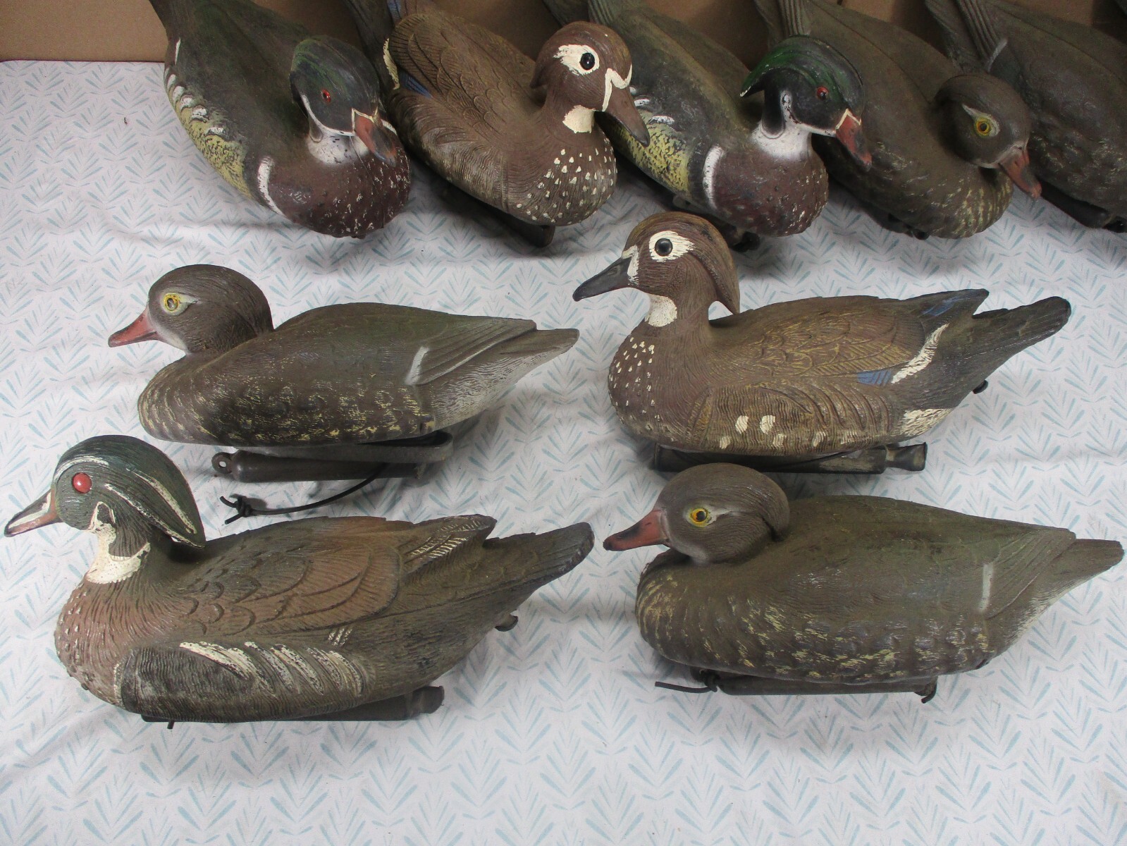 14 Vintage HUNTING DUCK DECOYS with WEIGHTS Made in ITALY