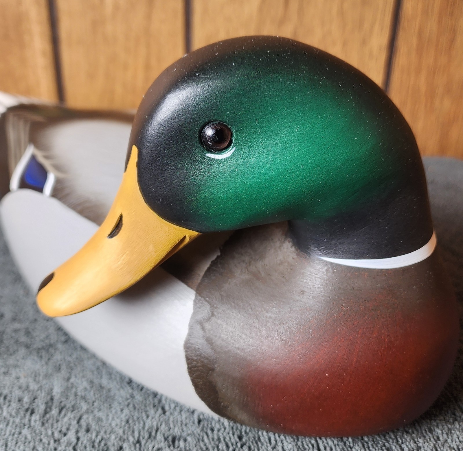 Bill Schauber Mallard Duck Decoy Signed 2003 Bird Chesapeake Bay VTG Maryland