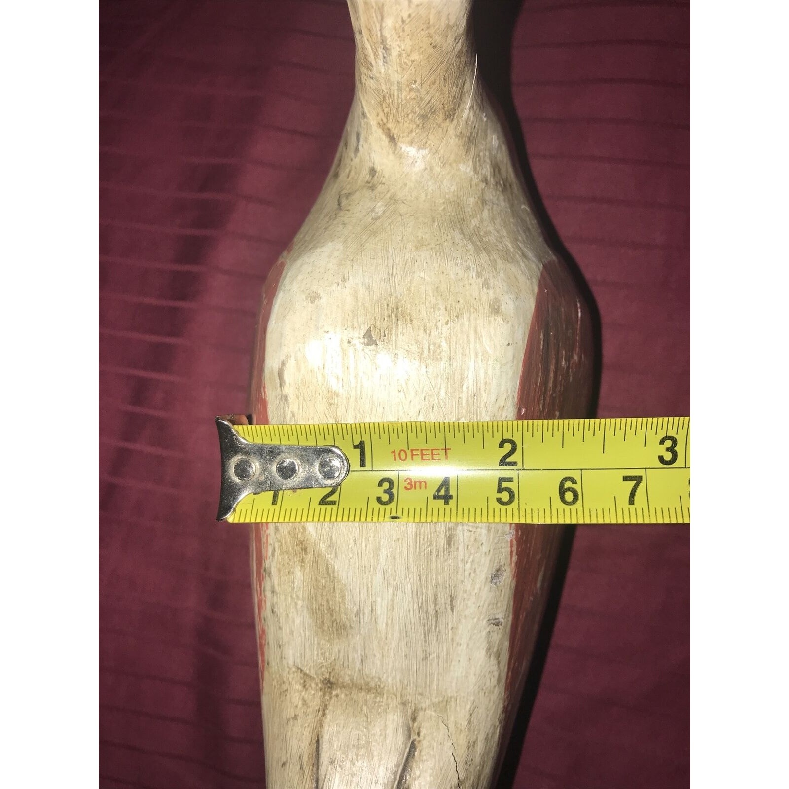 Vtg. Hand Made Folk Art Shorebird Curved Bill Bird Decoy Hand Painted