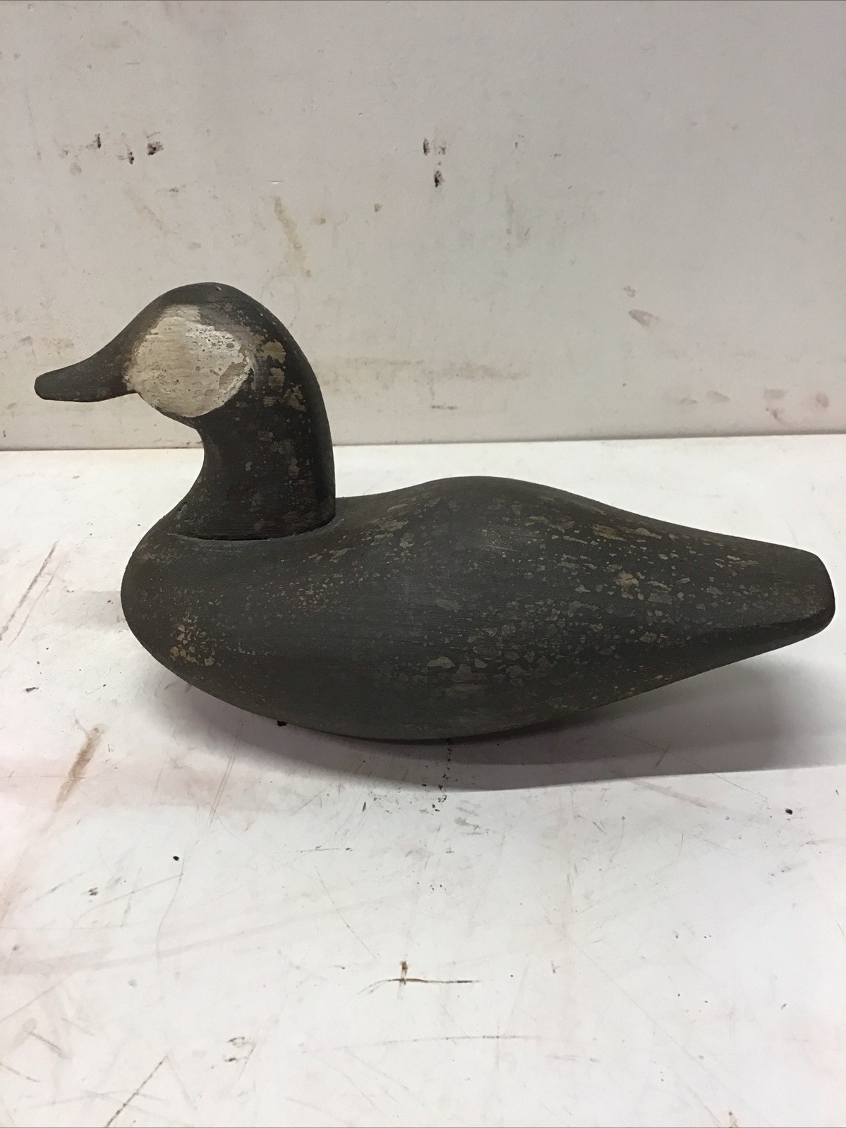 Antique Wood Ruddy Duck Decoy Curtis Wayne Waterfield “CWW” 4.25” x 9.75” x 5”