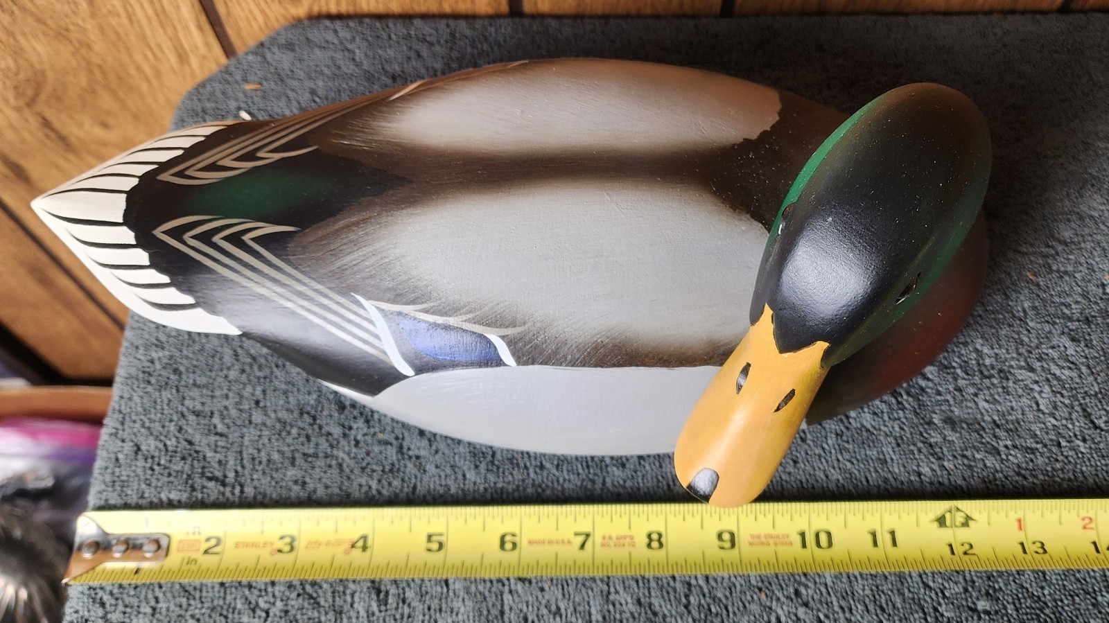 Bill Schauber Mallard Duck Decoy Signed 2003 Bird Chesapeake Bay VTG Maryland