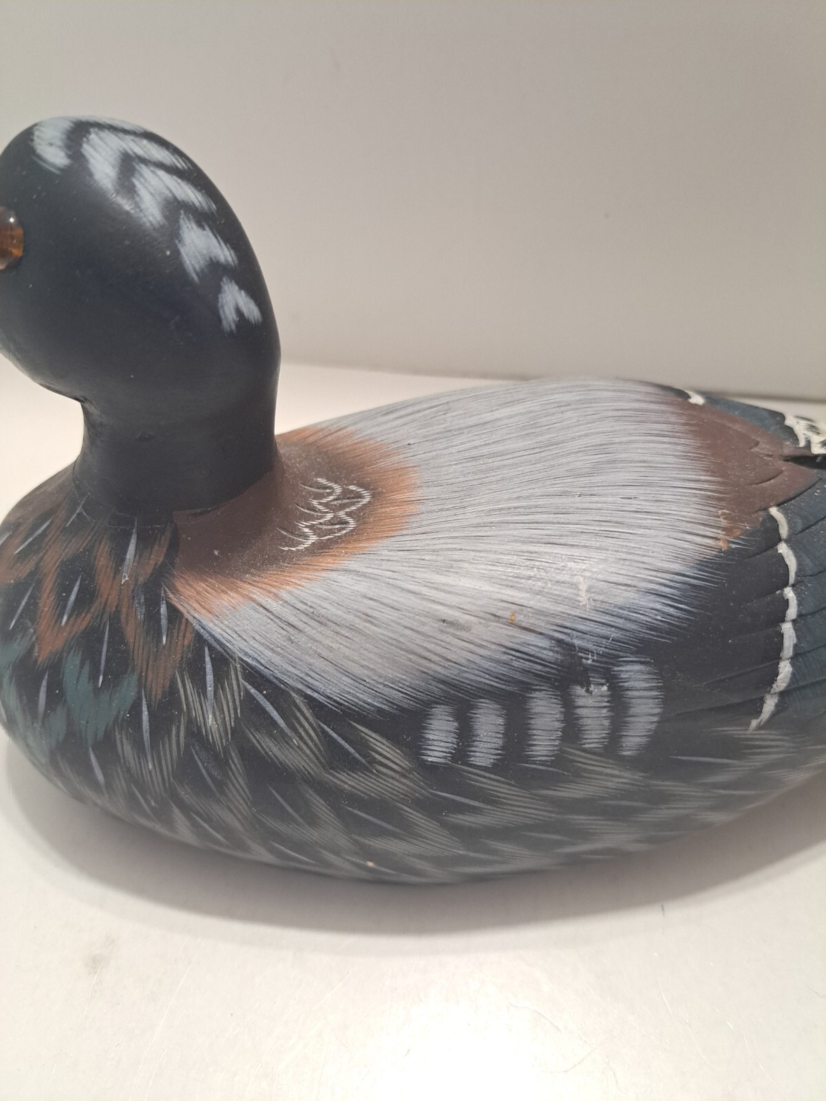 Vintage Colorful Hand Carved Duck Decoy Made In People’s Republic of China