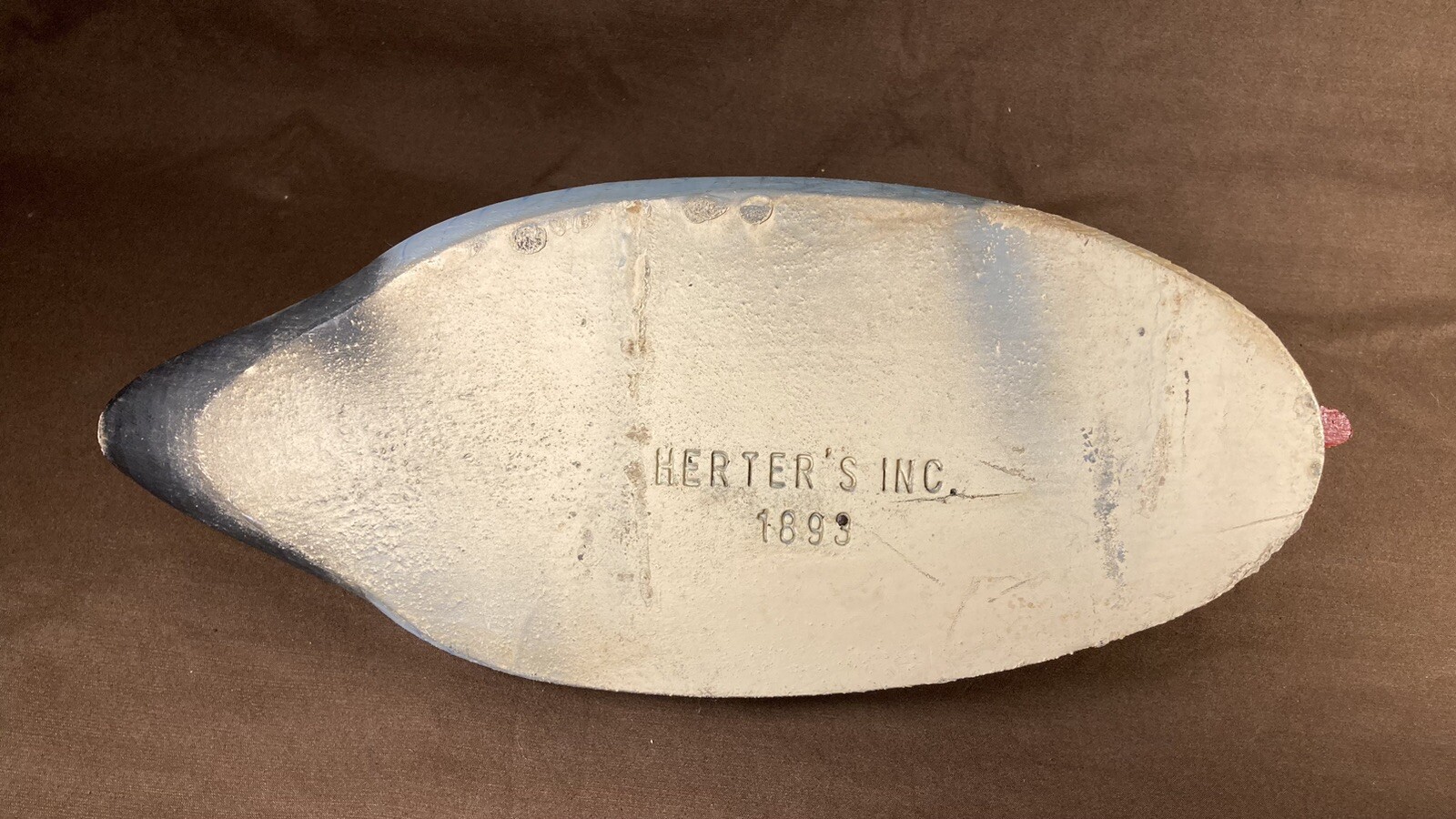 Vintage Antique Wood Merganser Factory Duck Decoy Herter’s 1893 Glass Eyes Exel.