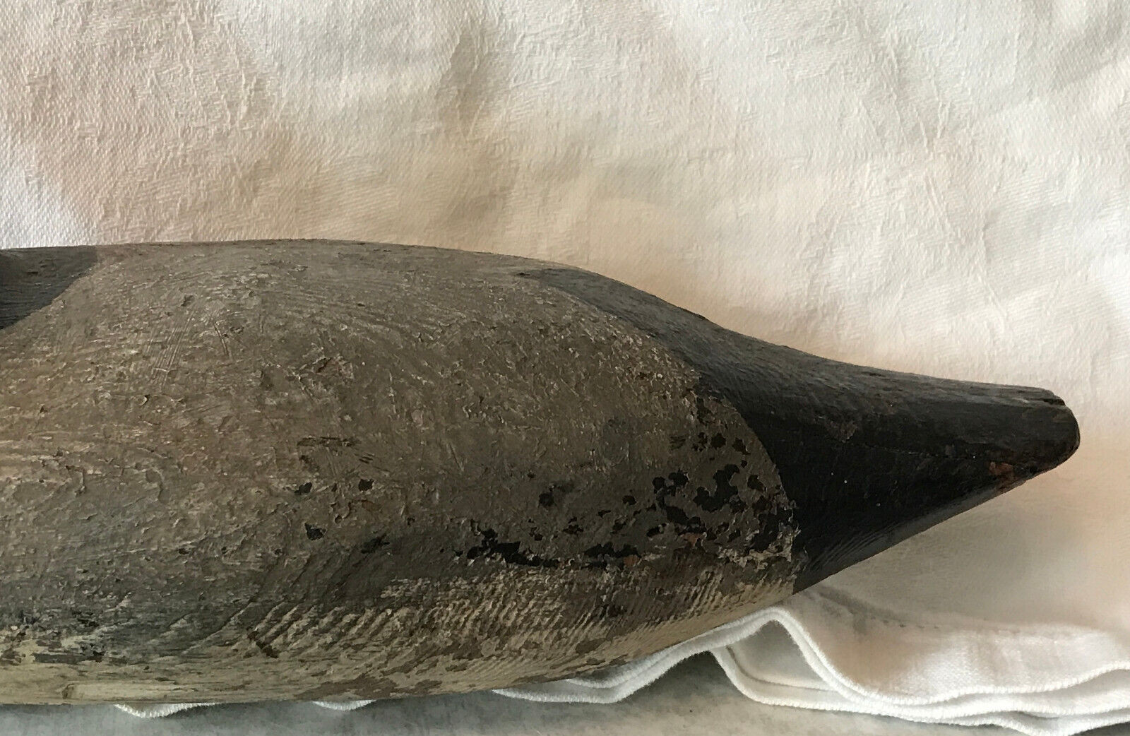 Vintage Wood Duck Decoy – Hand Made c. 1940s Canvasback Drake Folk Art Wooden