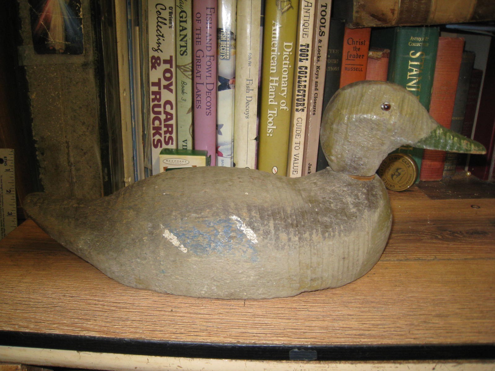 Original 1950s Wooden Mallard Hen Duck Decoy VICTOR GLASS EYES WORKING HUNTING