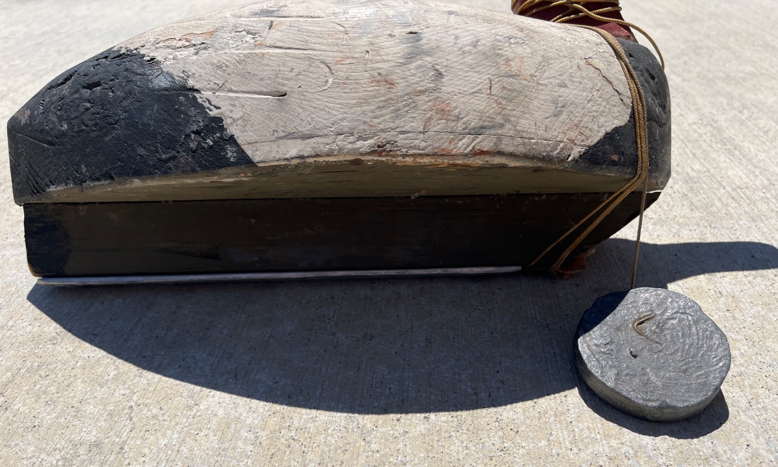 Vintage Oversized Solid Wooden Duck Decoy Approx. 17.5″L x 7″W x 10″H Canvasback