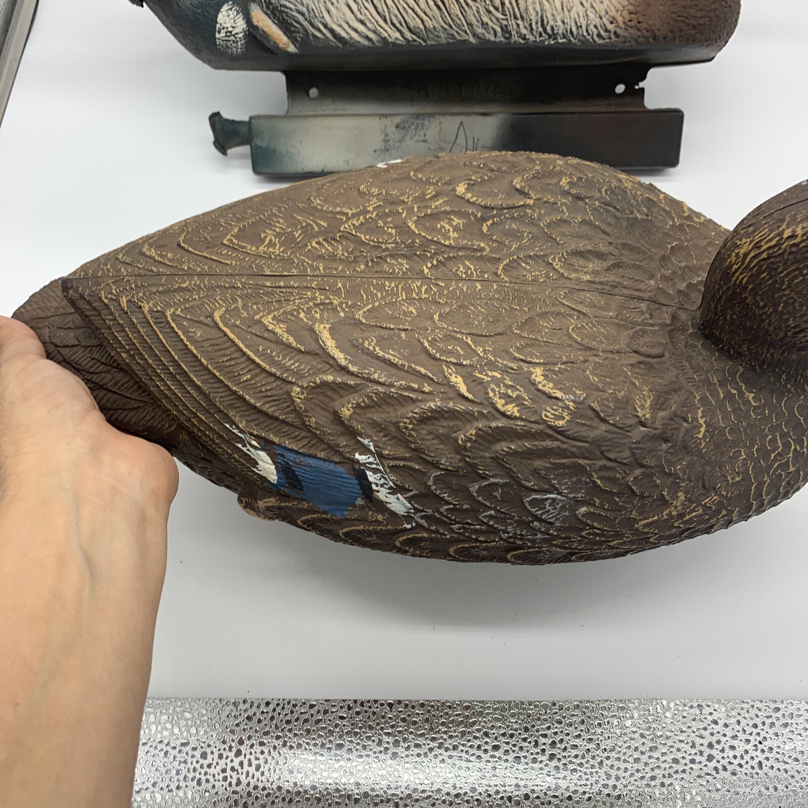 Pair of Vintage Flambeau Duck Male & Female Mallard Decoys 17”