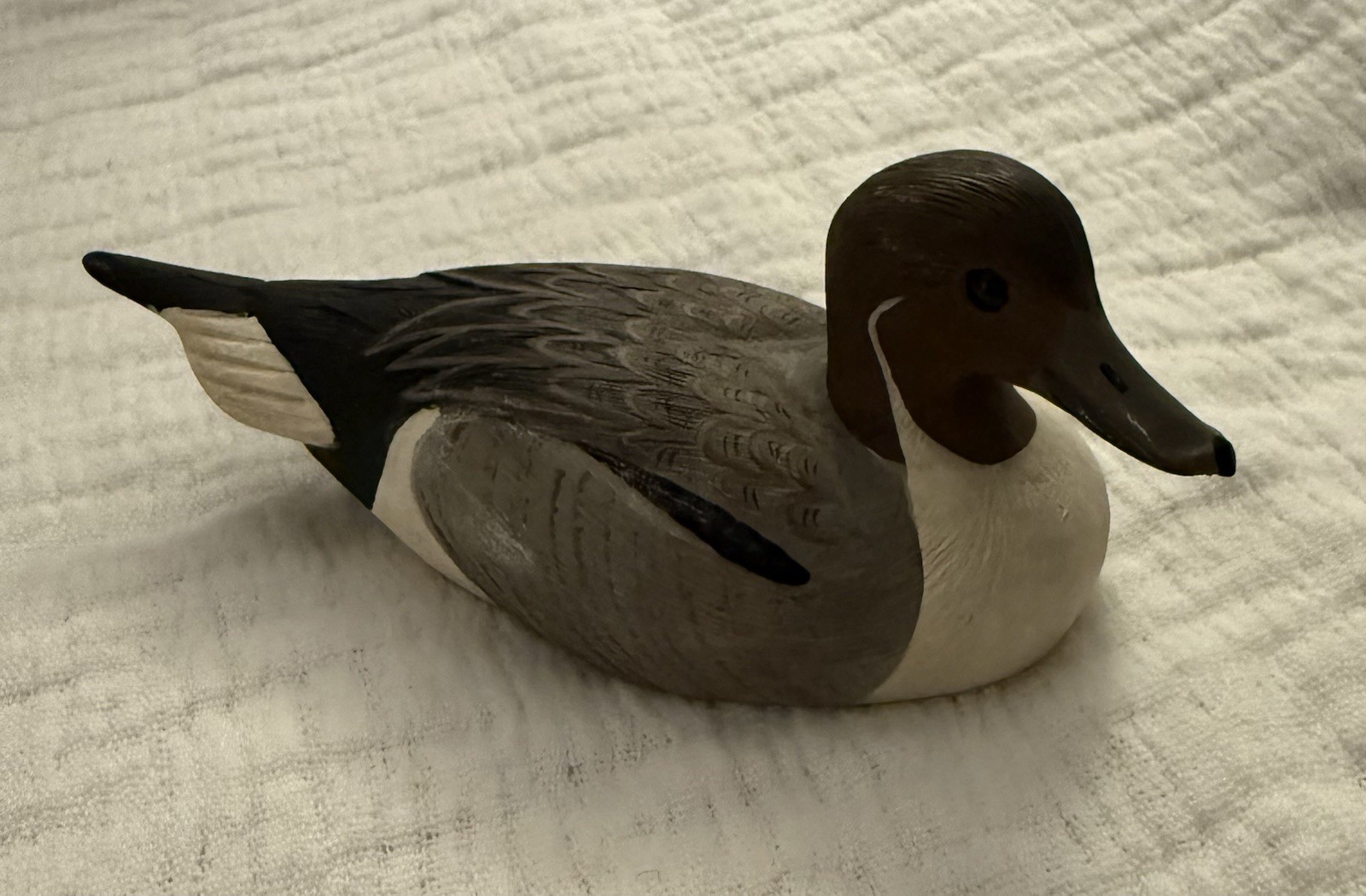 Vintage 1985 Pintail Drake Duck Decoy Decorative Hand Crafted Signed Allen