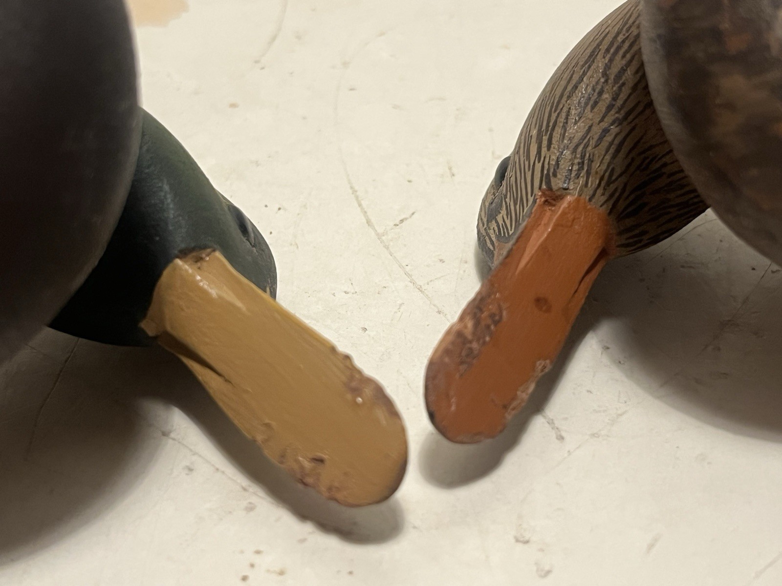 william cranmer half size mallard pair duck decoys vintage 1975