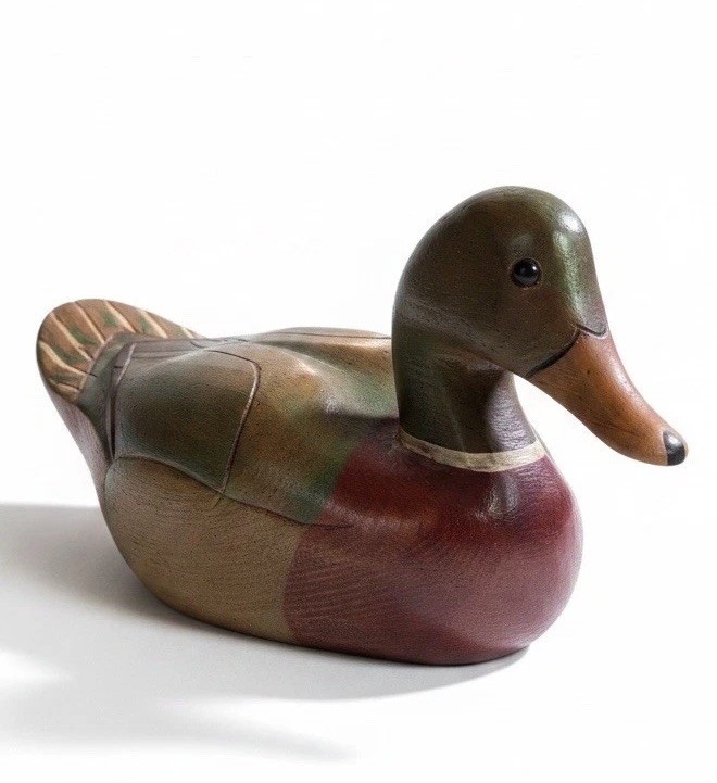 VTG Robert J. Jones Hand Carved Mallard Drake Duck Decoy 1988