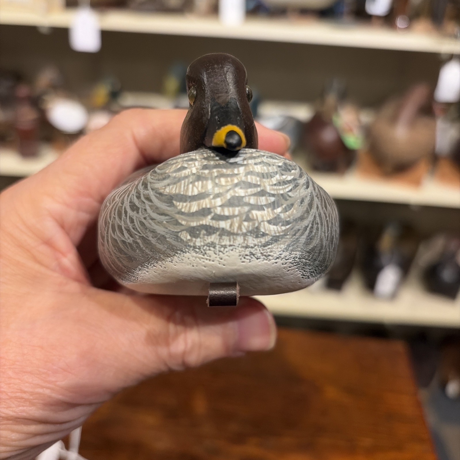 Vintage Minty Pair Miniature John Wood Goldeneye Duck Decoys Great Original Pair