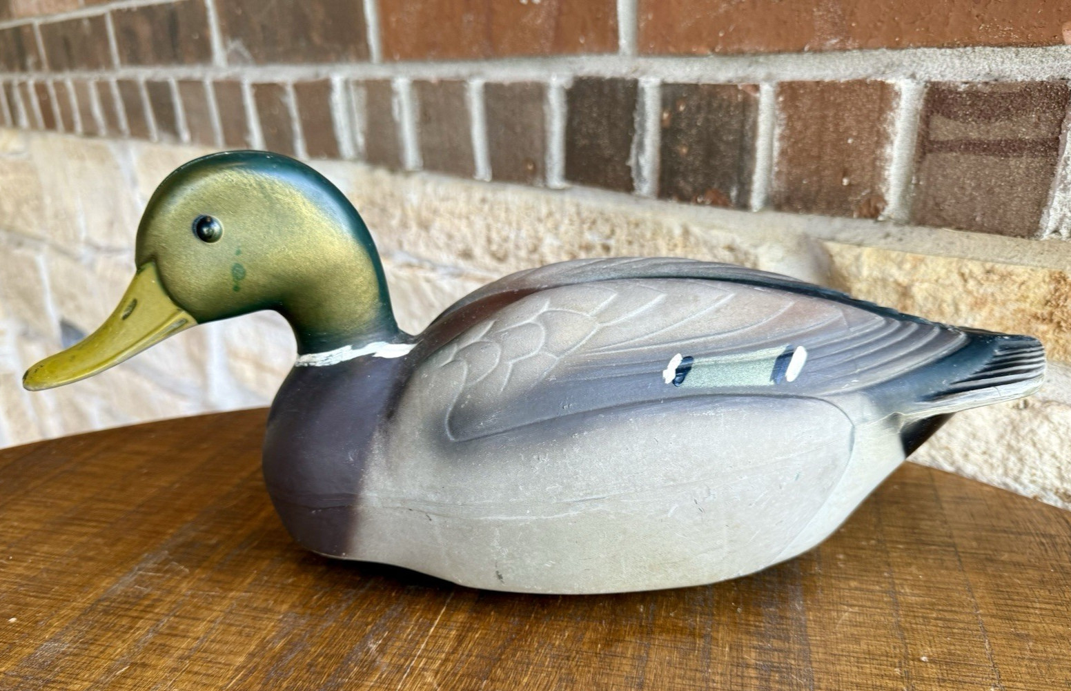 Vintage Plastic Duck Decoy Fairfax Deluxe Featherlite FFD-MAL Hunting Decor