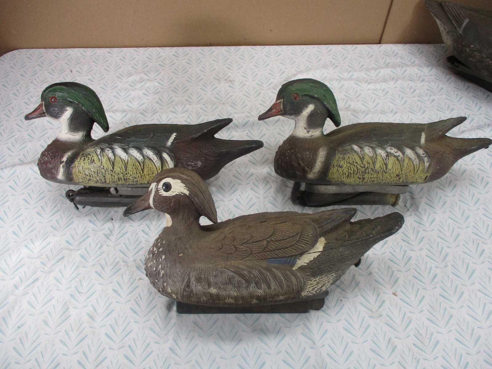 14 Vintage HUNTING DUCK DECOYS with WEIGHTS Made in ITALY