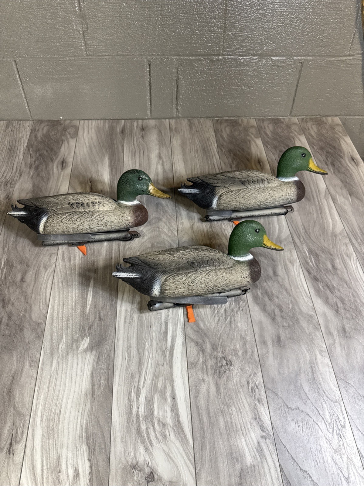 Vintage Sport Plast Duck Decoys Made in Italy 15” – Lot of 3 Carry Lite