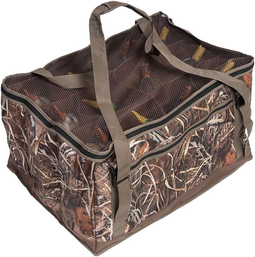 12-Slot Duck Decoy Bag, Water & Dirt Drain Design Slotted Decoy Bag with Padded