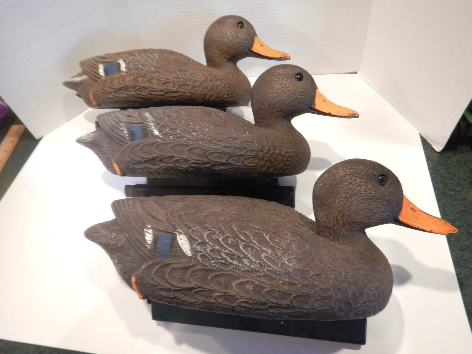 Vintage Flambeau Mallard Hen Duck Decoy Cabin Decor Lot of 3 USA (L26)