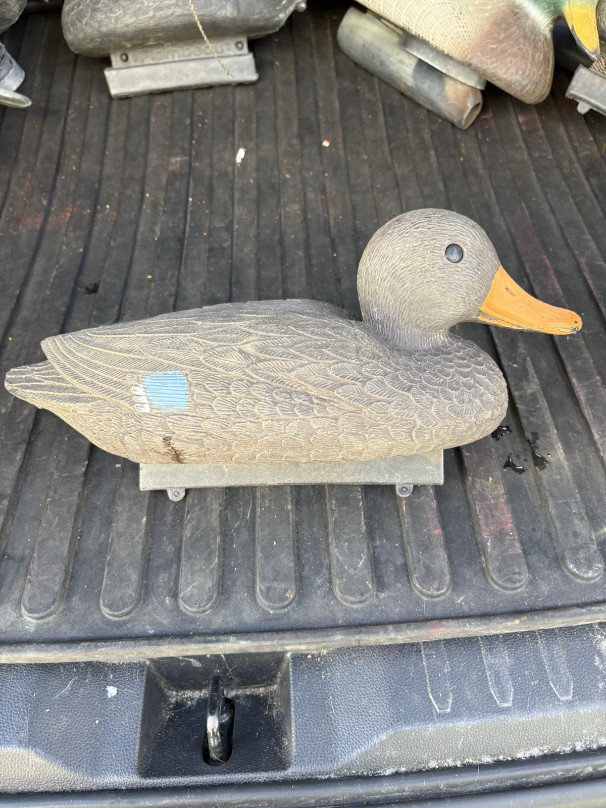 Flambeau Floating Mallard Duck Decoys w Line & Anchor Female Made In USA Decor