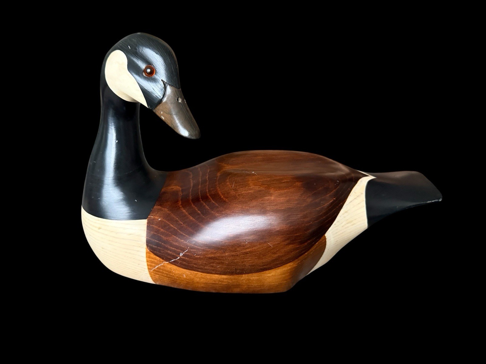 Country Traditions Of Waterloo Wooden Canada Goose Decoy Handcarved Handpainted