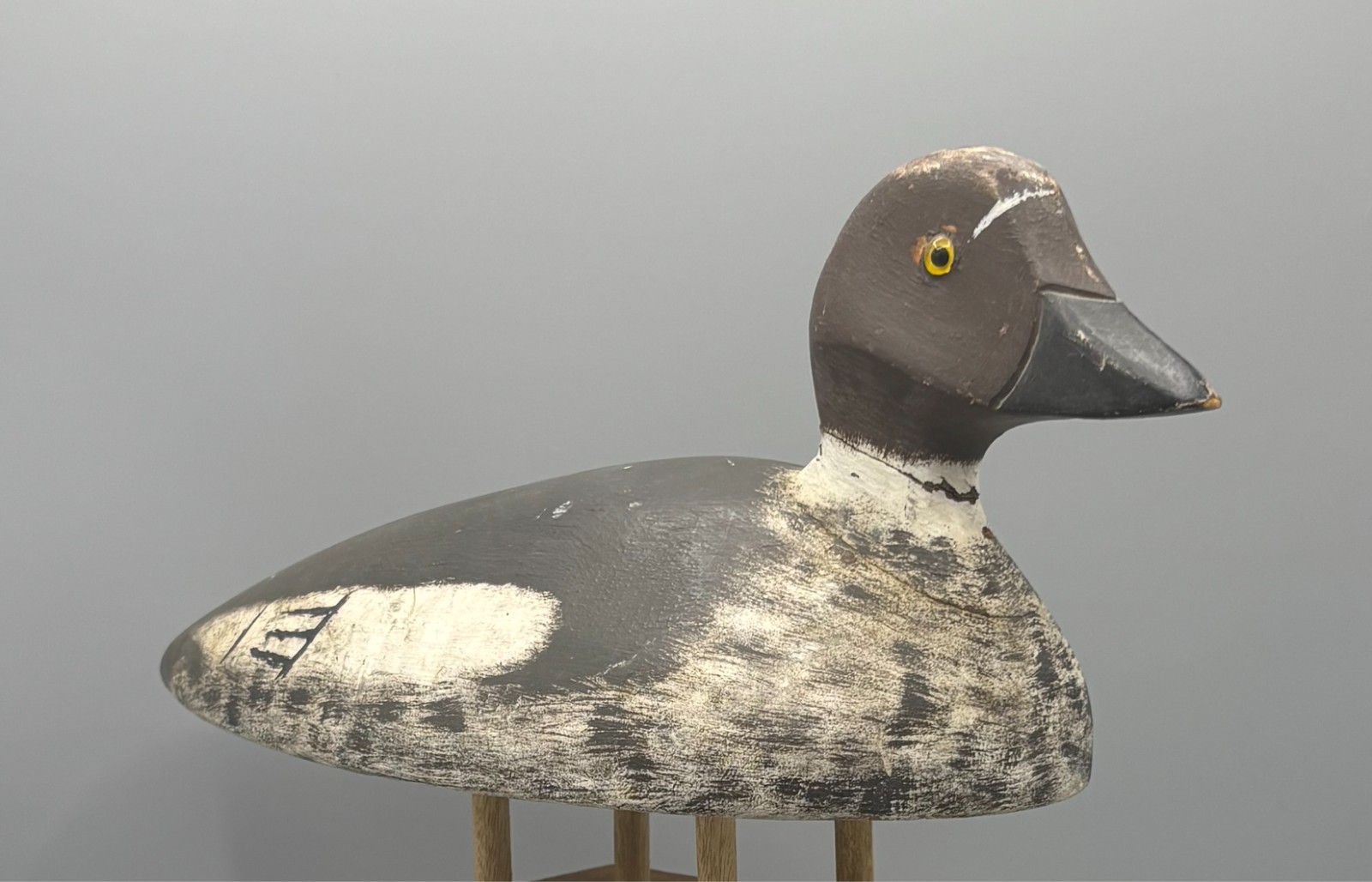 *ORIGINAL PAINT* GOLDENEYE HEN VINTAGE DUCK DECOY LAKE CHAMPLAIN(?)/NOVA SCOTIA?
