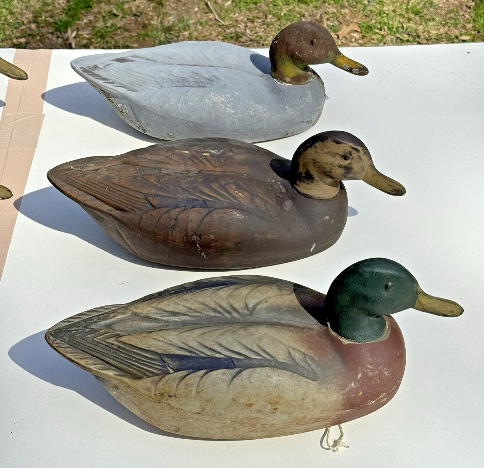 Lot of 6 Vintage Herters Inc Duck Decoys 1960 Durlon & Tenite Waseca Minn USA