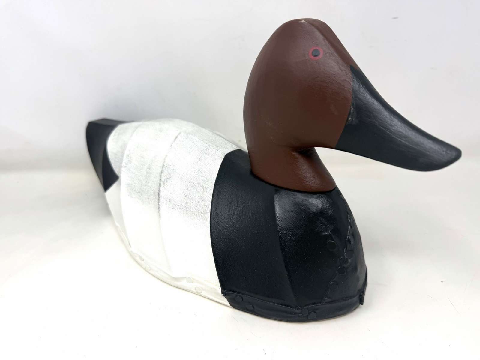 CANVASBACK DECOY WILLIAM MOSELEY NORTH CAROLINA DECOY CANVAS OVER WIRE FRAME