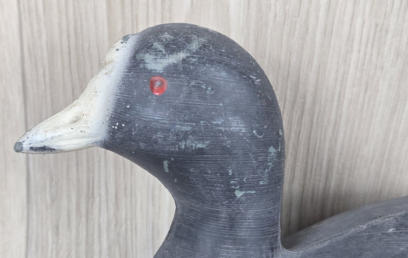 Vintage Plastic Herters Coot Decoy w/ Weights Hunting Man Cave Rustic Cabin