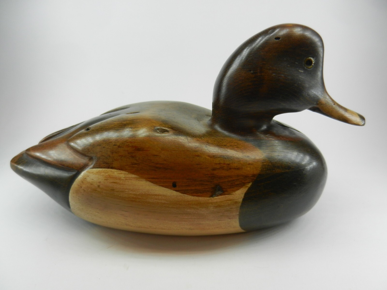 Estate Find Rare 1980’s Tom Taber Carved Wood Decoy Duck Signed – Excellent!!