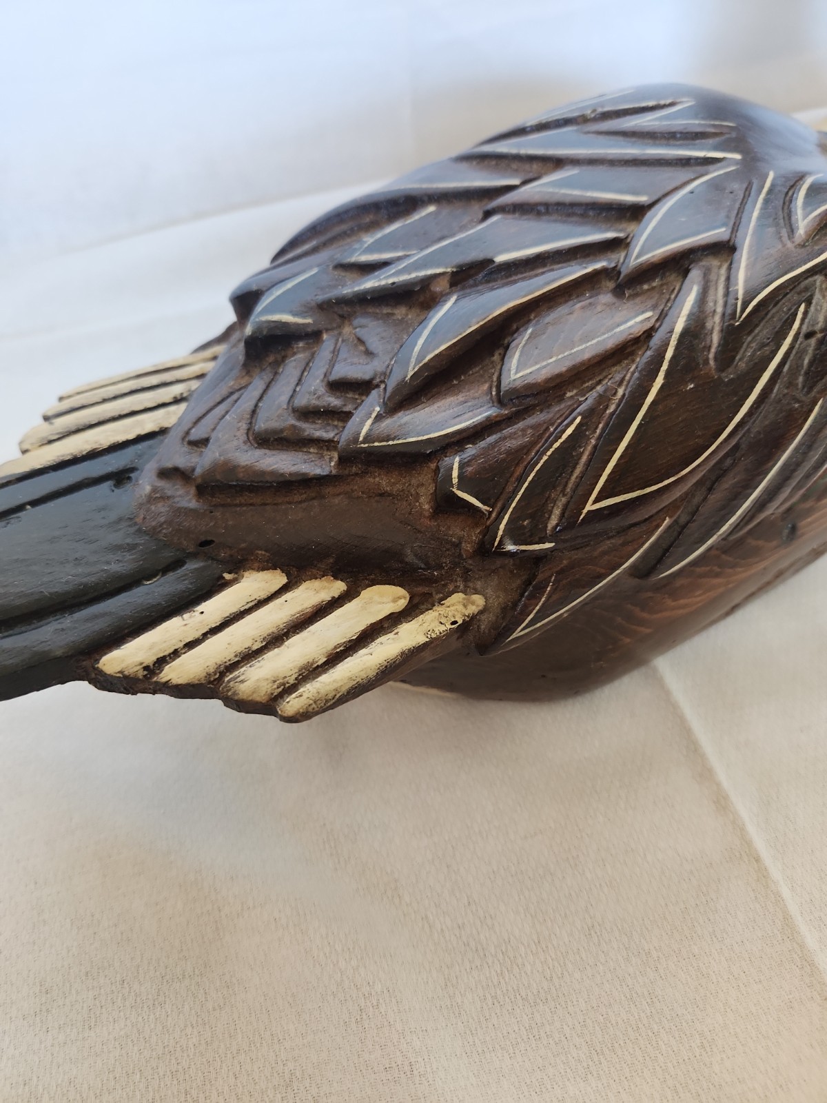 Rare Vintage LEO KOPPY SIGNED 24″ Hand Carved Wooden PINTAIL DUCK DECOY