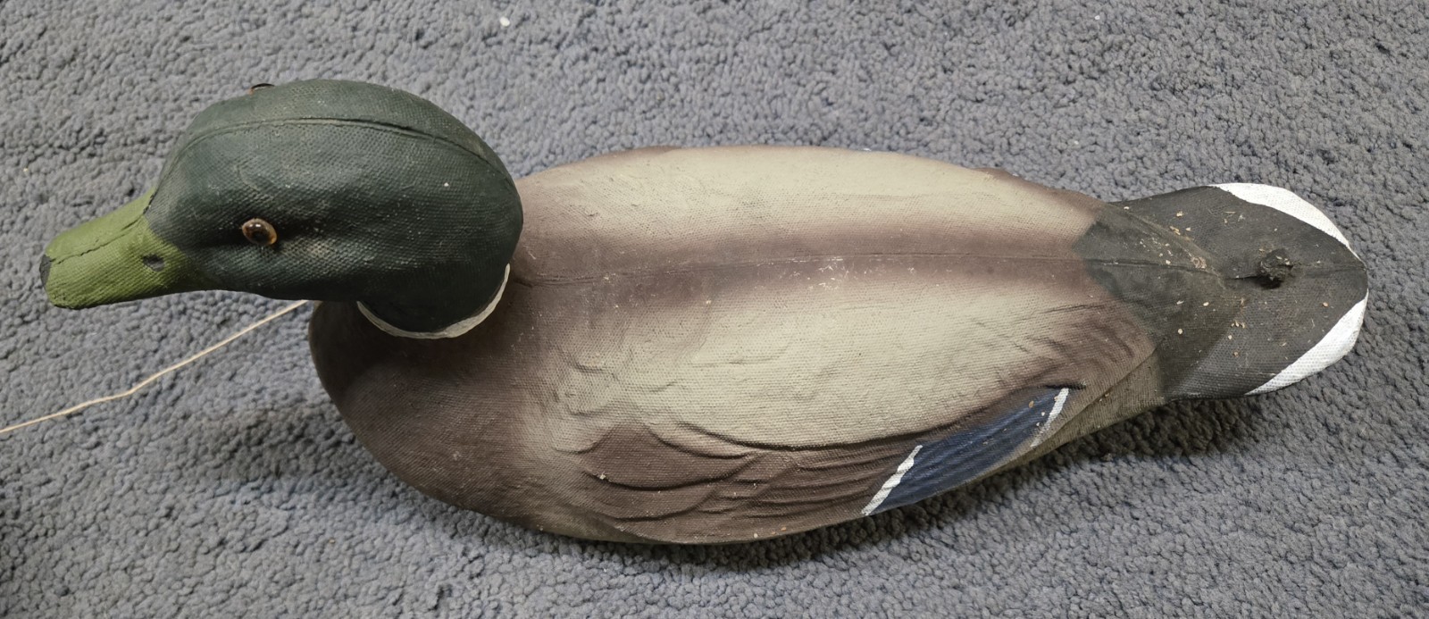 Victor Veri-Lite Paper Mache Duck Decoy Mallard Drake Rare Paper Label Minty