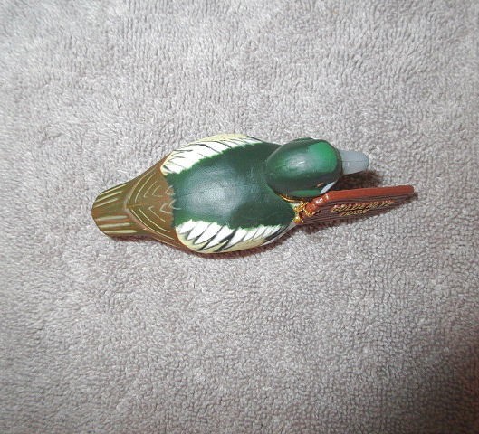 Vtg Mini Duck Decoy With Shadow Box 1984 Enesco Goldeneye Hand Painted 80s NEW