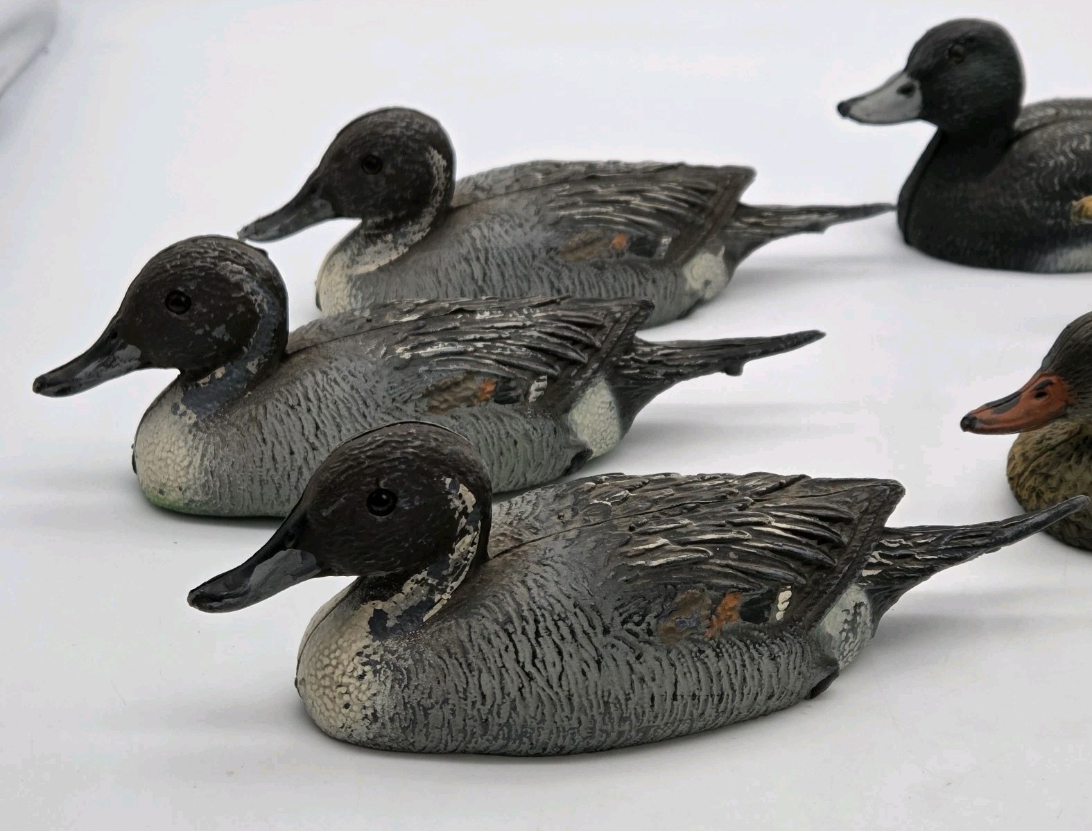 Sports Plast Plastic Small Duck Decoy Made in Italy 7”L x 2.5” High VTG Lot of 7