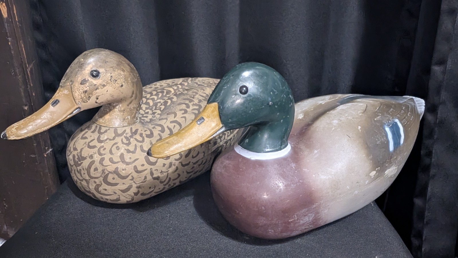 Mallard Decoy Pair Drake Hen Victor Majestic Animal Trap Co See Description (3C)