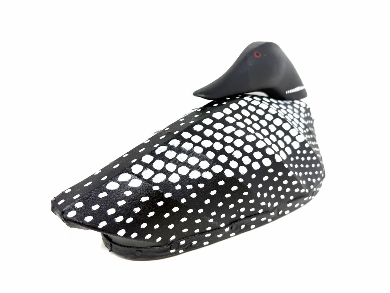 LOON DECOY WILLIAM MOSELEY NORTH CAROLINA DECOY CANVAS OVER WIRE FRAME
