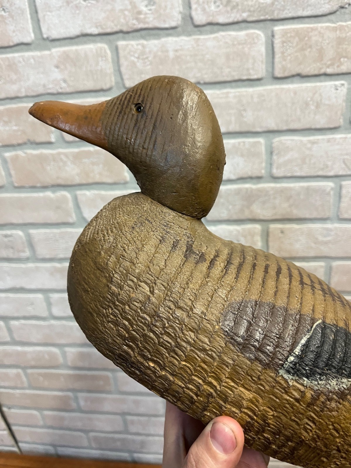 Vintage Original 1940s PADCO Smooth Supreme Mallard Wood Duck Decoy Pascagoula