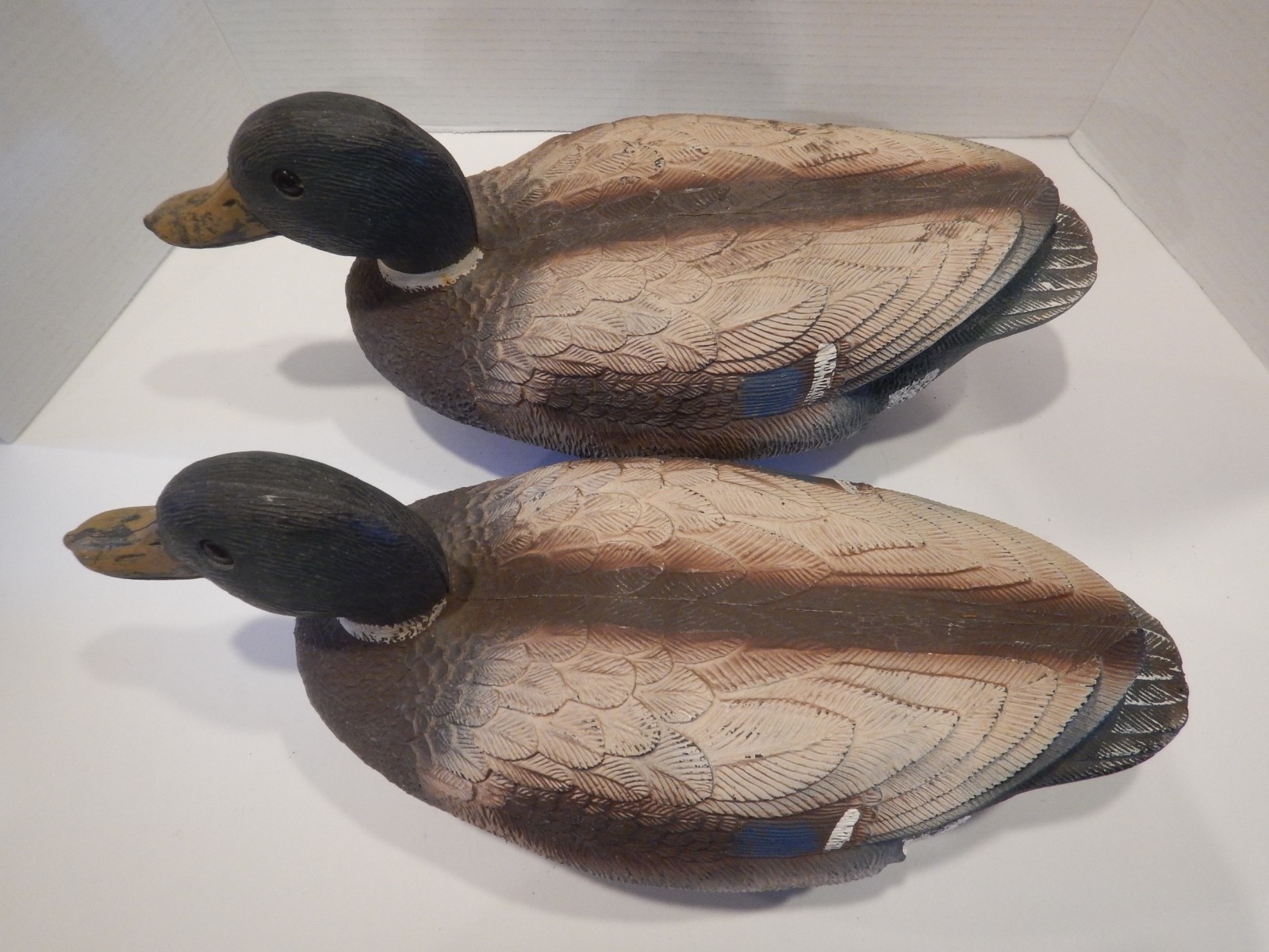 Vintage Flambeau Mallard Drake Duck Decoy Cabin Decor USA Lot of 2 (L17)