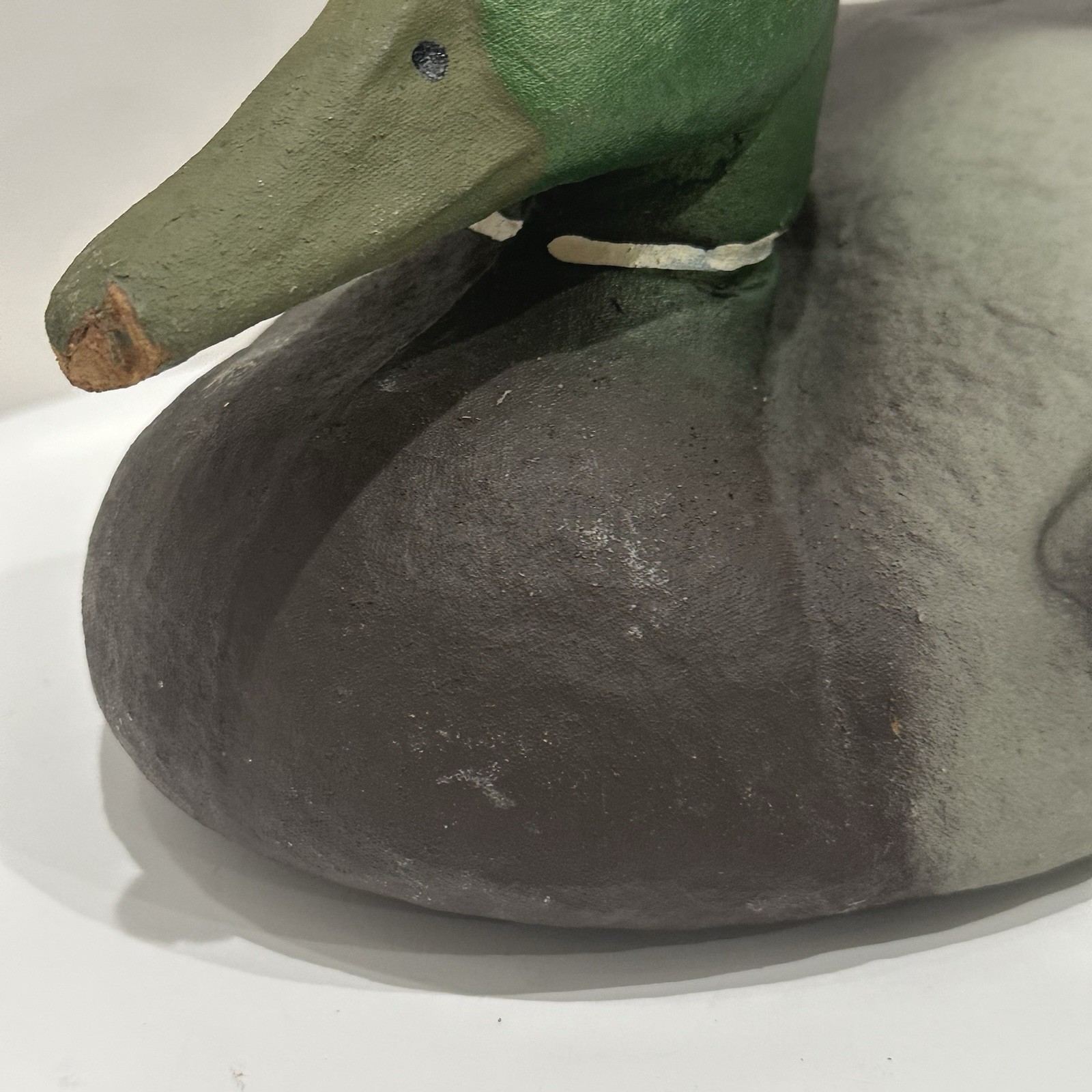 Vtg. Carry-Lite Duck Decoy Mallard Male Paper Mache Hunting Lodge Decor 1939-69