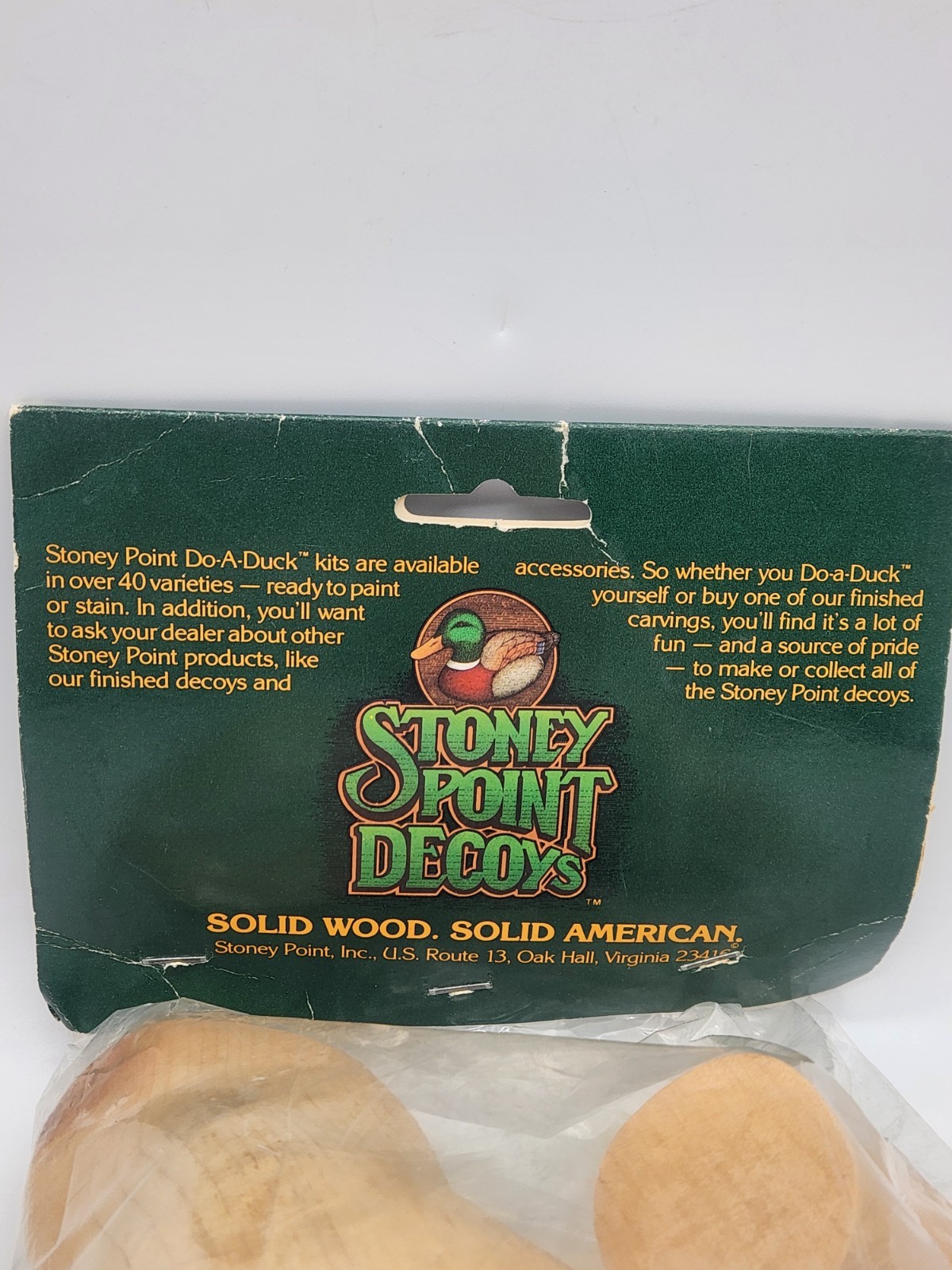 Vintage Stoney Point Decoys Do-A Duck Hen Mallard Solid Wood Kit Made In USA