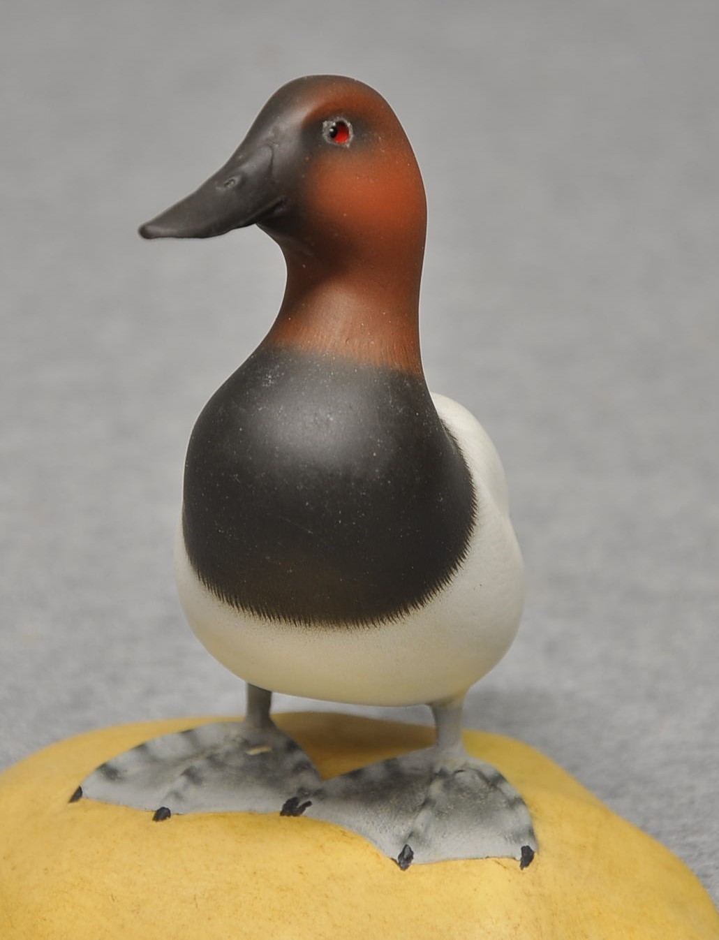 OUTSTANDING VINTAGE TOMMMY RODGERS MINI CANVASBACK DUCK DECOY BRANDED OP SIGNED