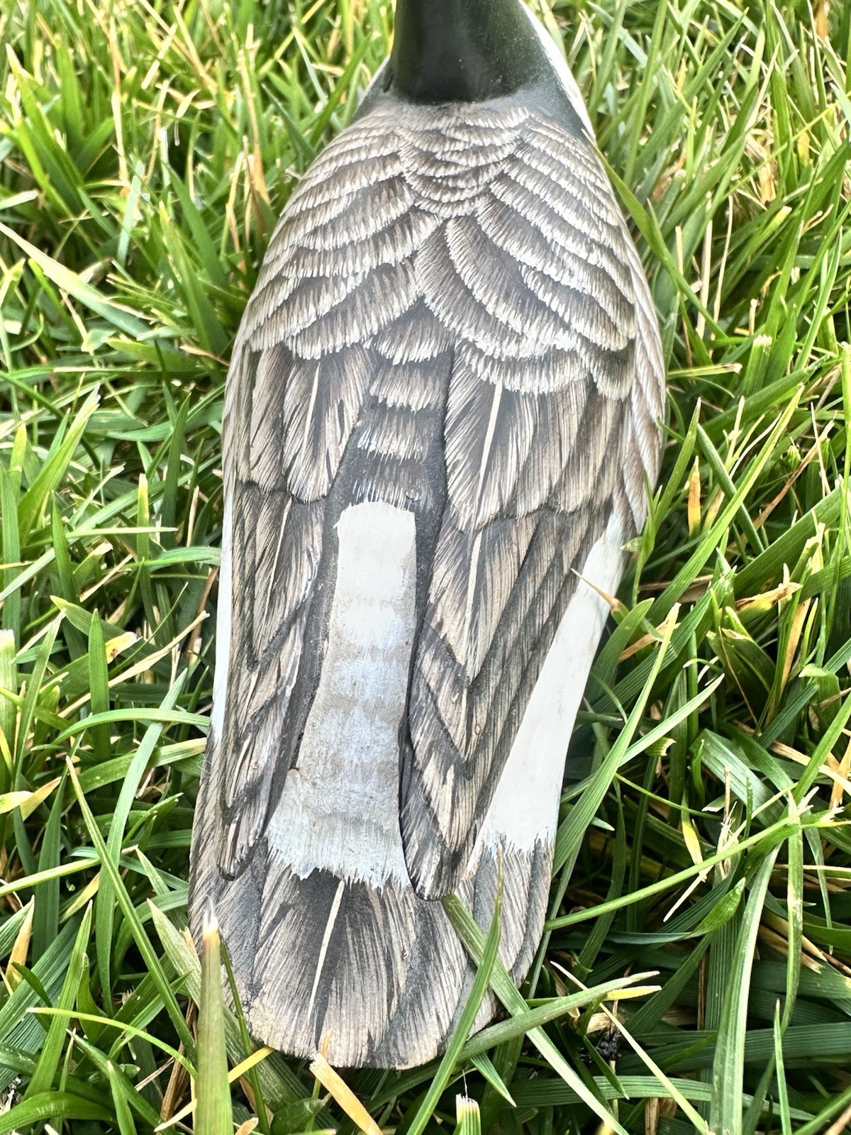 Vintage Canada Goose Miniature Decoy Hand Carved Wood Folk Art Ward Style Rare
