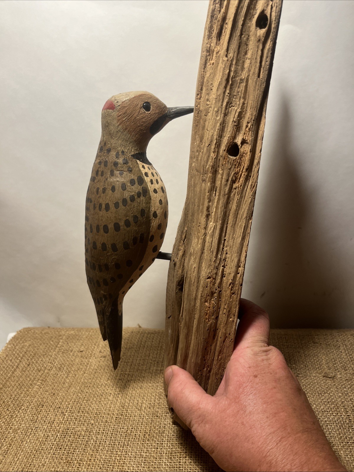 flicker woodpecker wall hanging mount decoy hand carved folk art