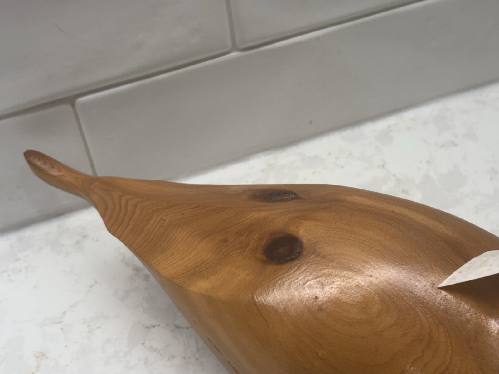 Vtg Dale Erickson Signed Wood Duck Decoy Cedar Burl Wildlife Woodcarving