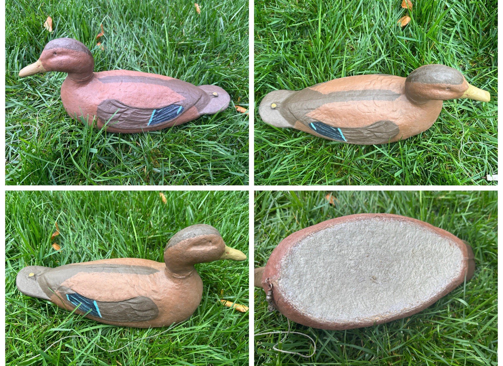 Lot Of 7 1946 Victor Veri-Lite Mallard Duck Decoy ANIMAL TRAP CO PAPER MACHE