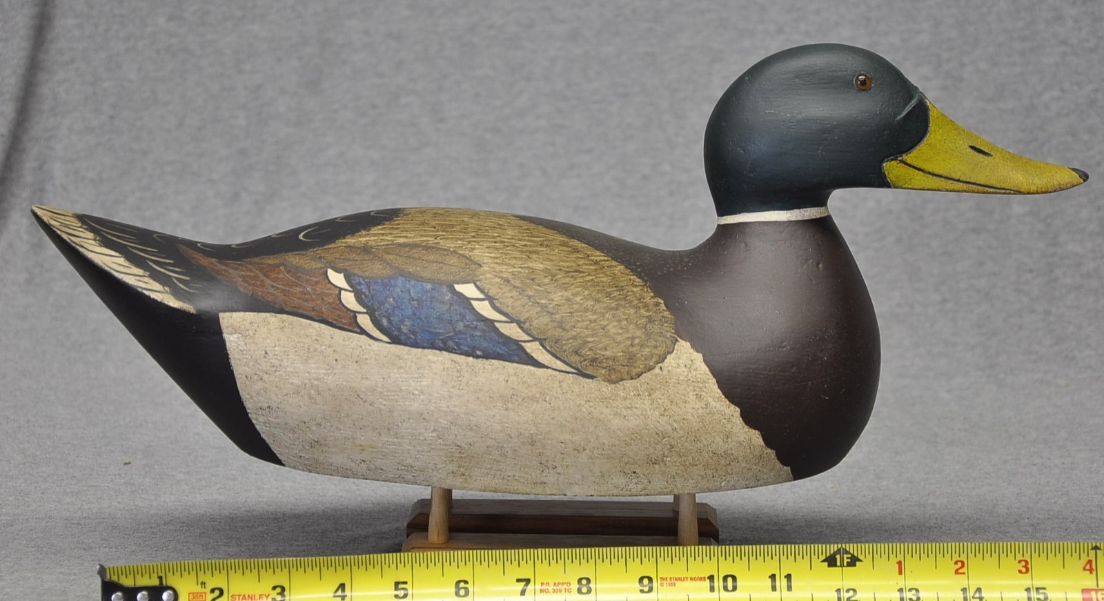 VINTAGE CUSTOMIZED Mason Premier MALLARD DUCK DECOY 1915 MODEL EXCELLENT COND