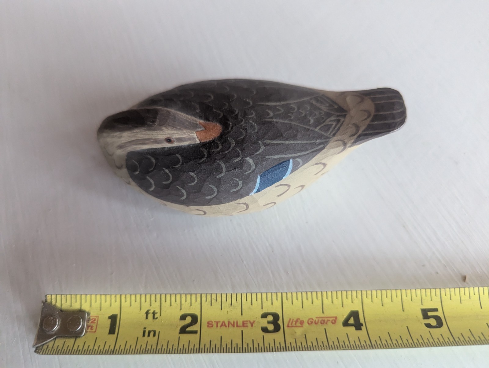 Carved Wood Duck Decoy Mallard Hen 1978 Signed by Ron Kennedy